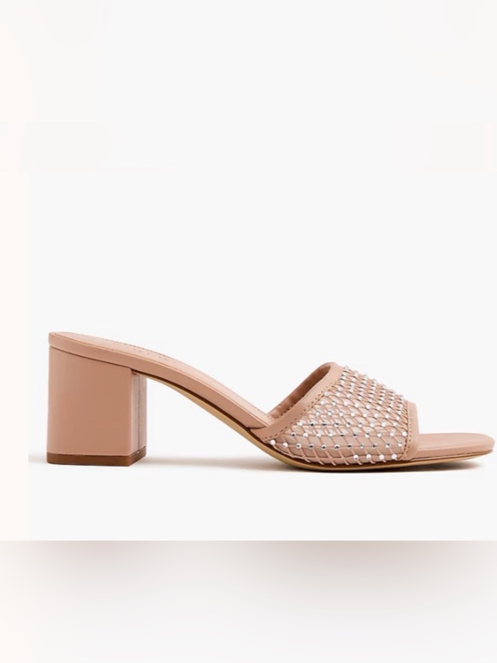 J. Crew Mesh Rhinestone Mule Heels. Size 7. NEW IN BOX! - Picture 2 of 8
